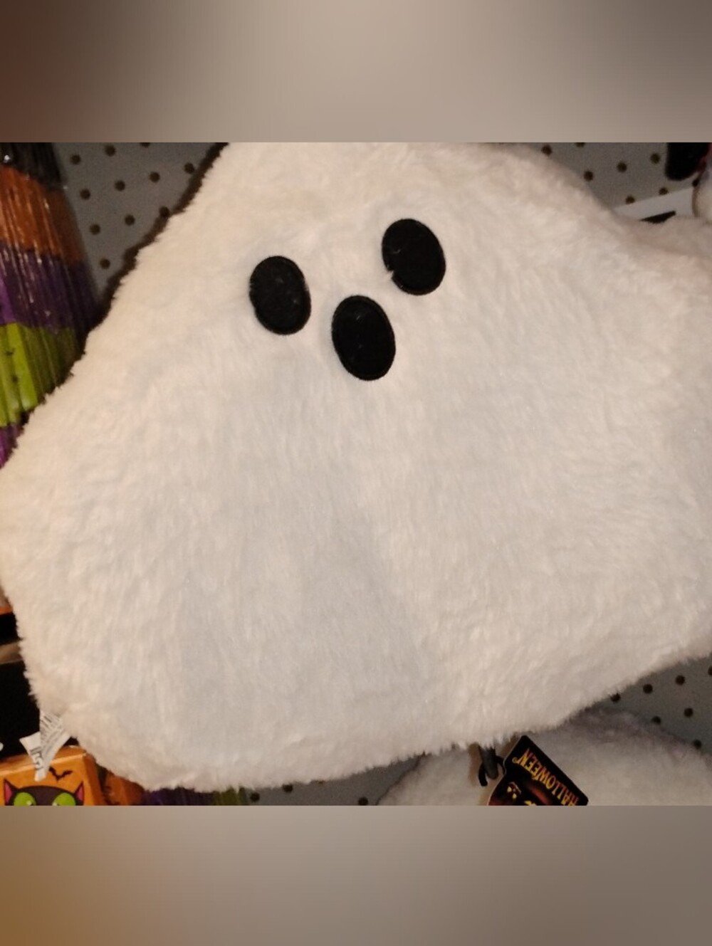 Kids Halloween White Ghost Plush Pillow